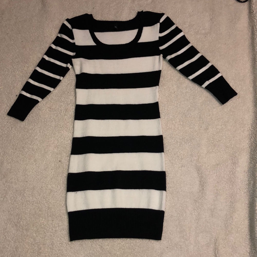 Black and white Sweater Dress